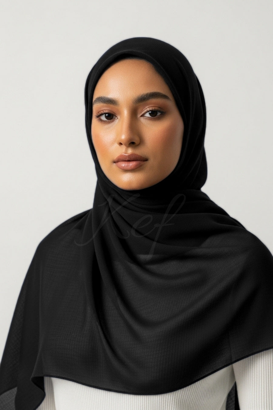 Georgette Hijab - Black