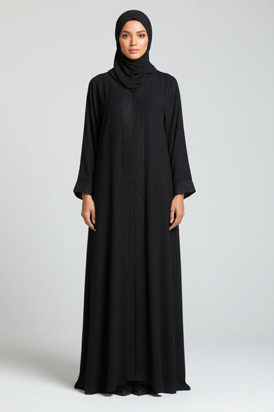 Black Laced Abaya