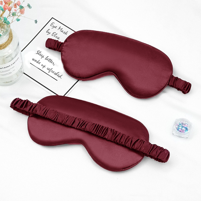 Rosewood Red Silk Eye Mask
