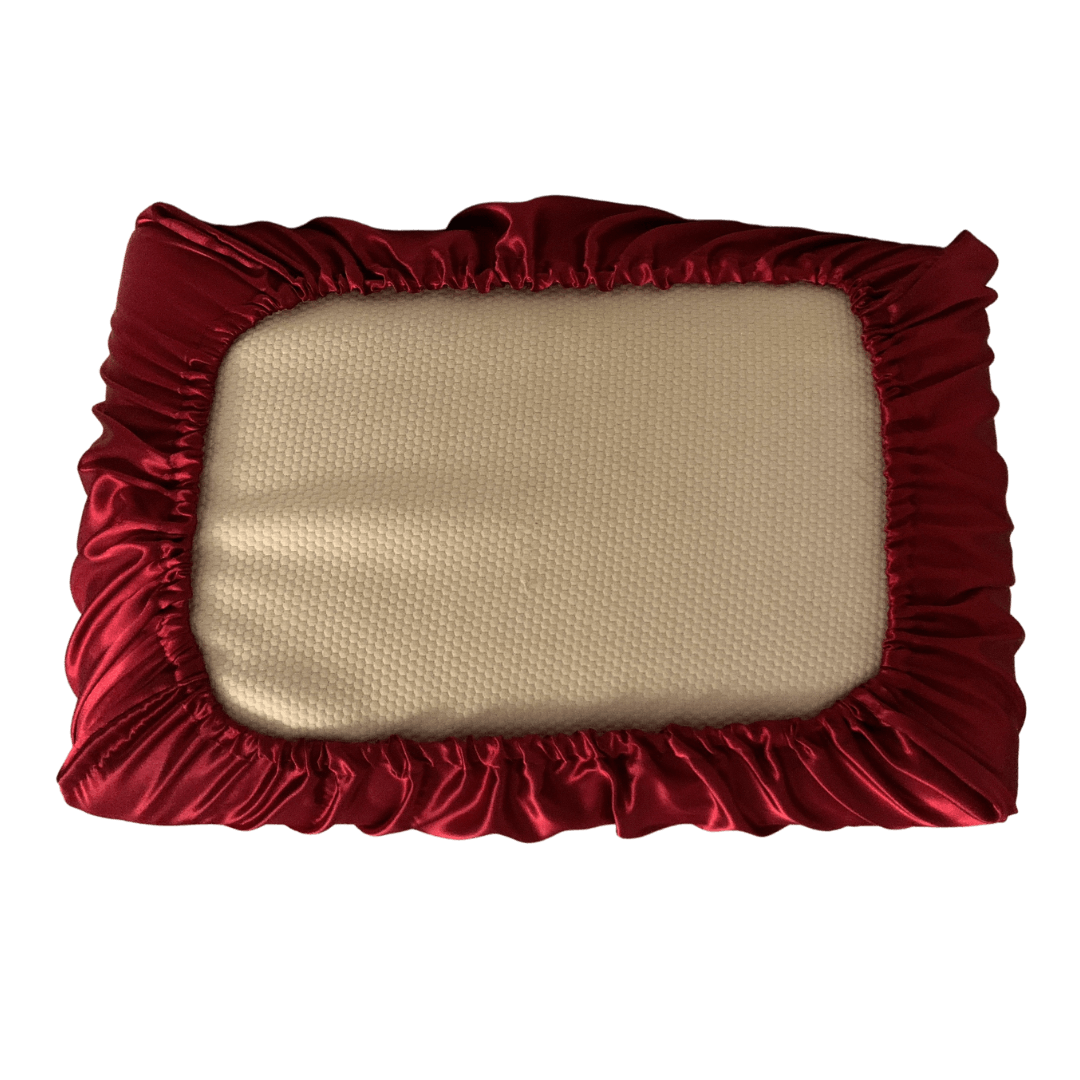 Satin Silk Rosewood Red Pillowcase - Elva