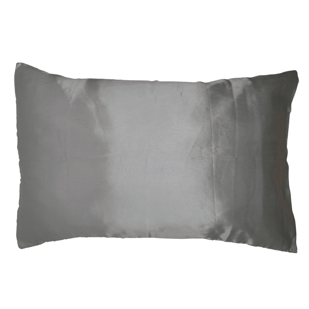 Satin Silk Standard Cloud Grey Pillowcase - Elva