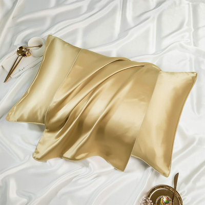 Satin Silk Standard Creamy Yellow Pillowcase - Elva